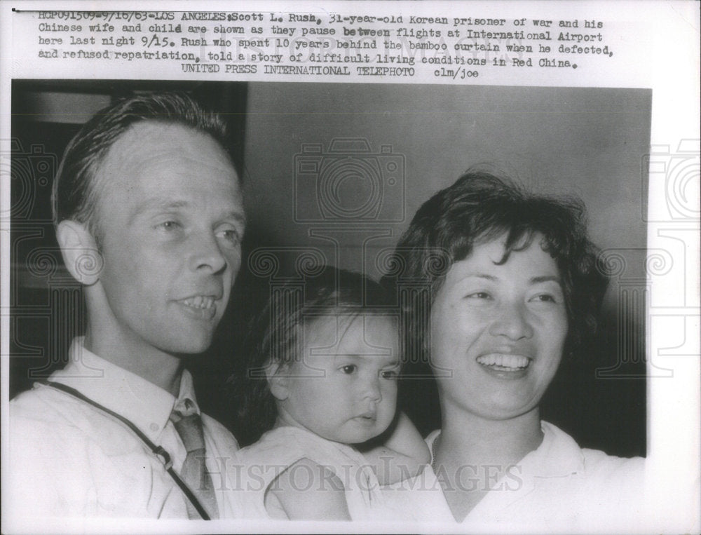 1968 Scott Rush Defector Prisoner War Wife Child Los Angeles - Historic Images