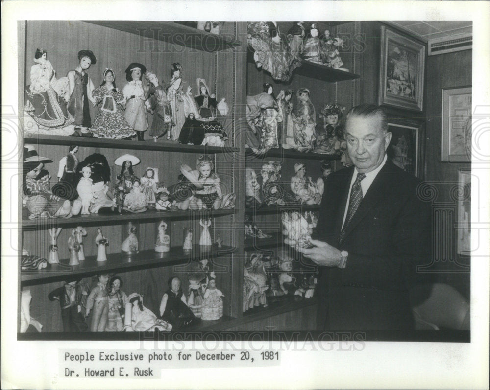 1981 Press Photo Dr Howard Rusk Head Of Institute of Rehabilitation Medicine NY - Historic Images