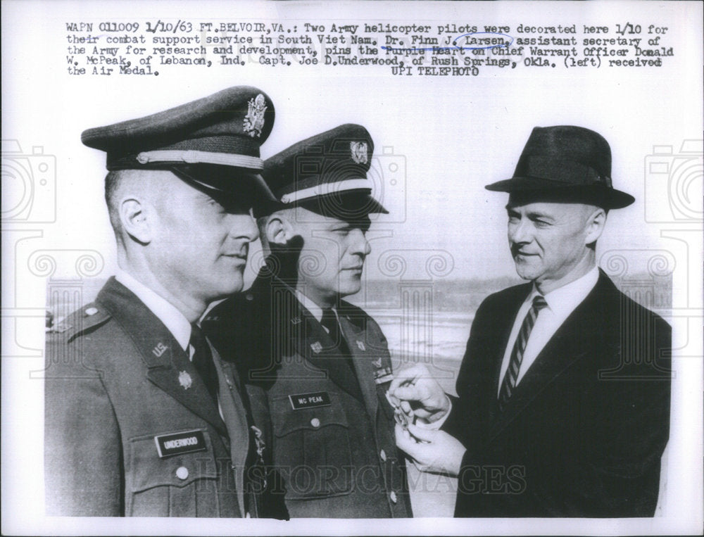 1963 Press Photo Dr Finn J Larson Secretary South Viet Nam - RSC66181 - Historic Images