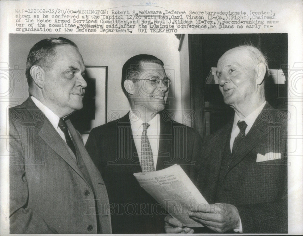 1960 Press Photo Robert S McNamara Defense Secretary - Historic Images