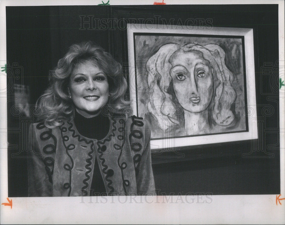 1989 Press Photo Phyllis Diller Painting Chicago Art - Historic Images