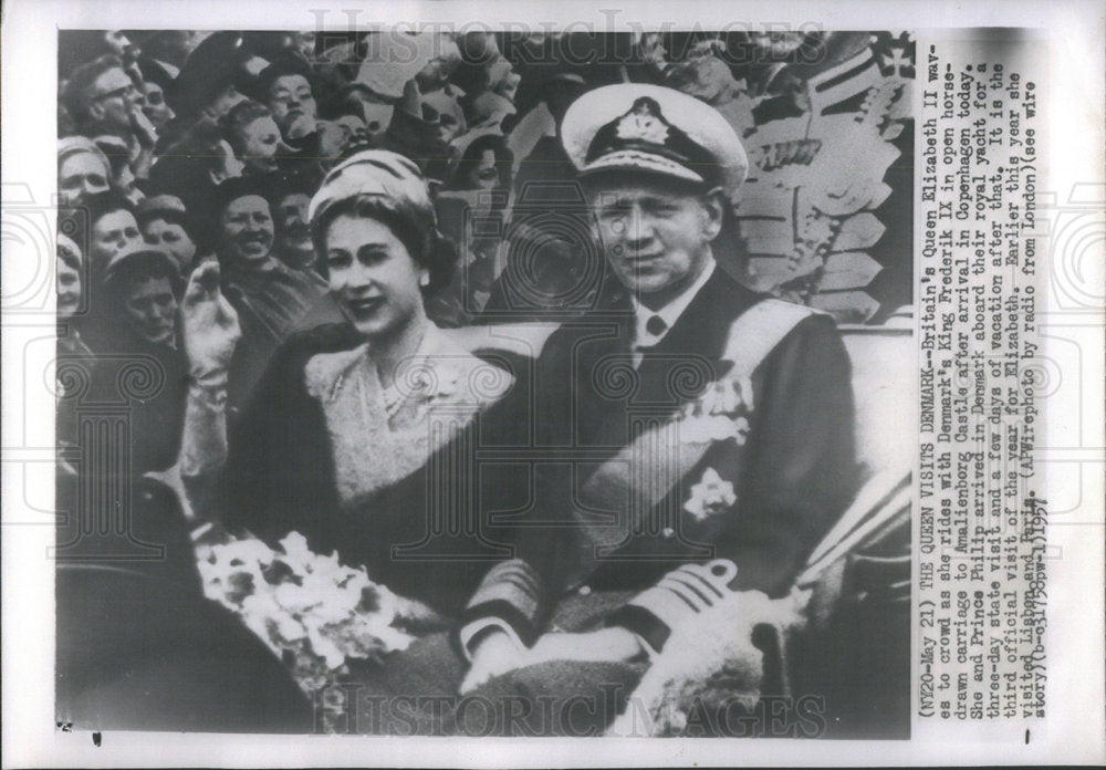 1957 Press Photo Britain Queen Elizabeth II England Royalty - Historic Images