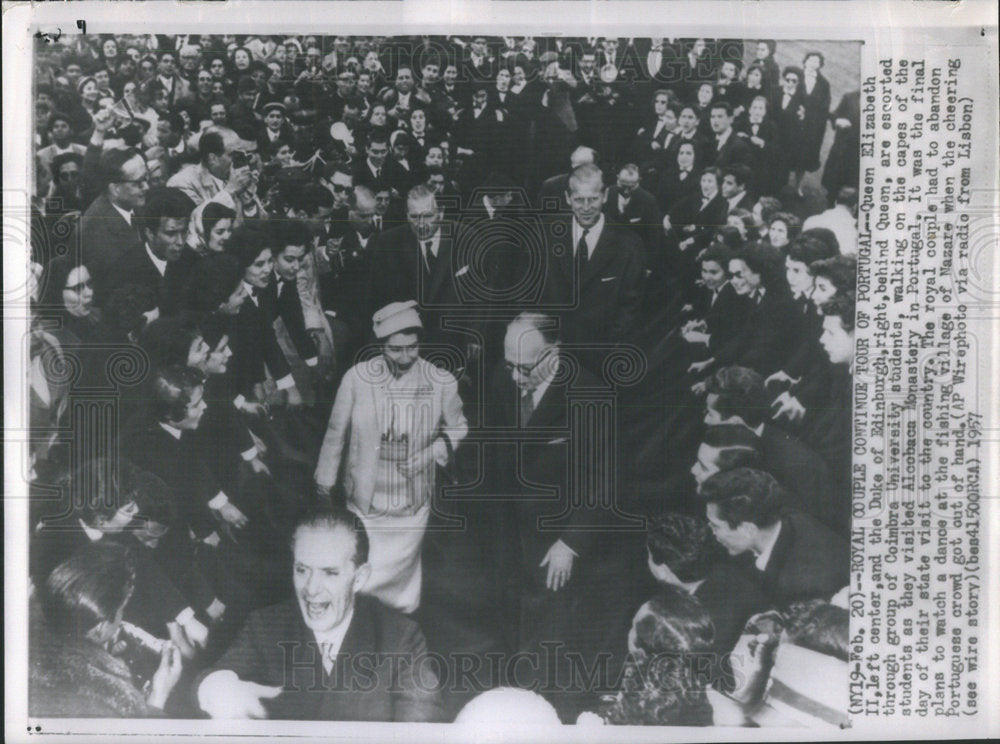 1957 Press Photo Queen Elizabeth II &amp; Prince Philip England Royal Family - Historic Images