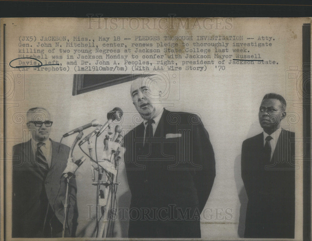 1970 Attorney General John N Mitchell U.S - Historic Images