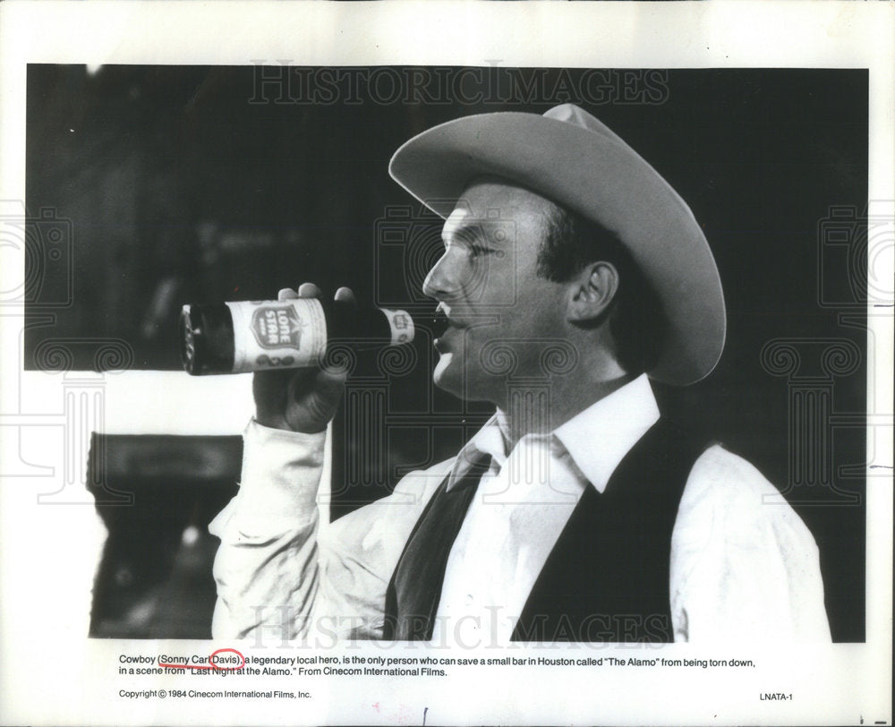 1984 Press Photo Sonny Car Davis local hero called&quot;The Alamo&quot; - Historic Images