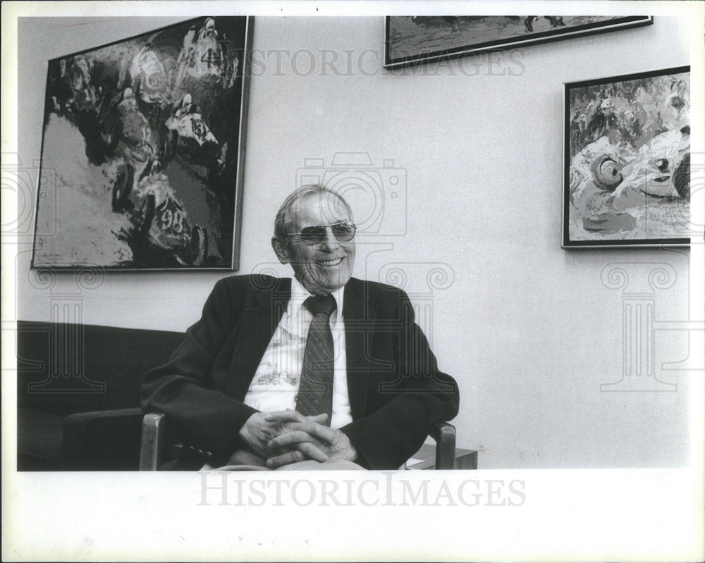 1983 Press Photo Joesph R Cloutier American Speedway President Indianapolis - Historic Images