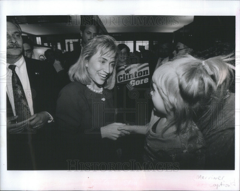 1992 Press Photo Hilary Clinton American Democratic Politician - RSC67741 - Historic Images