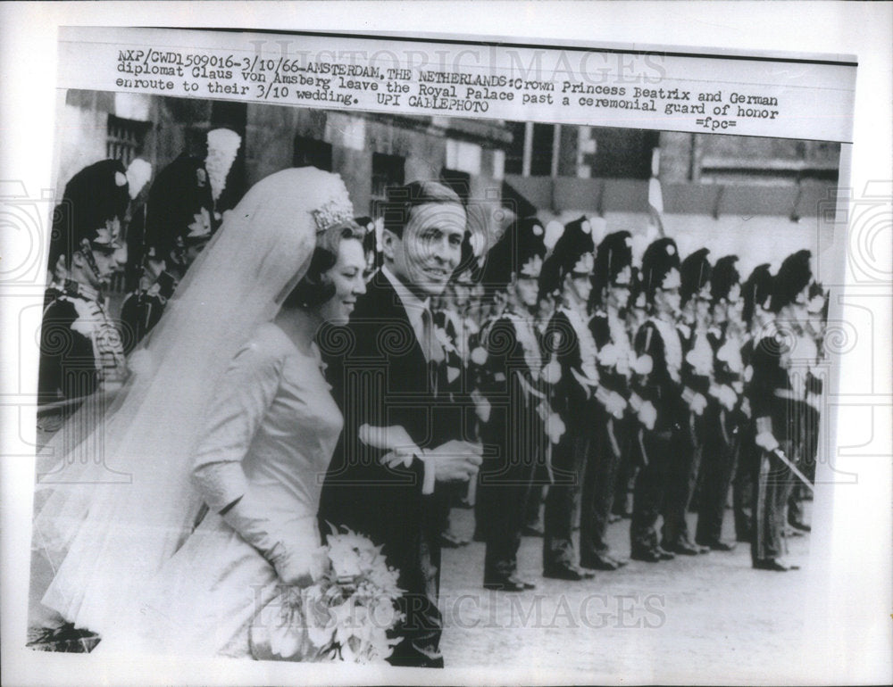 1966 Press Photo Crown Princess Beatrix Claus von Amsberg - Historic Images