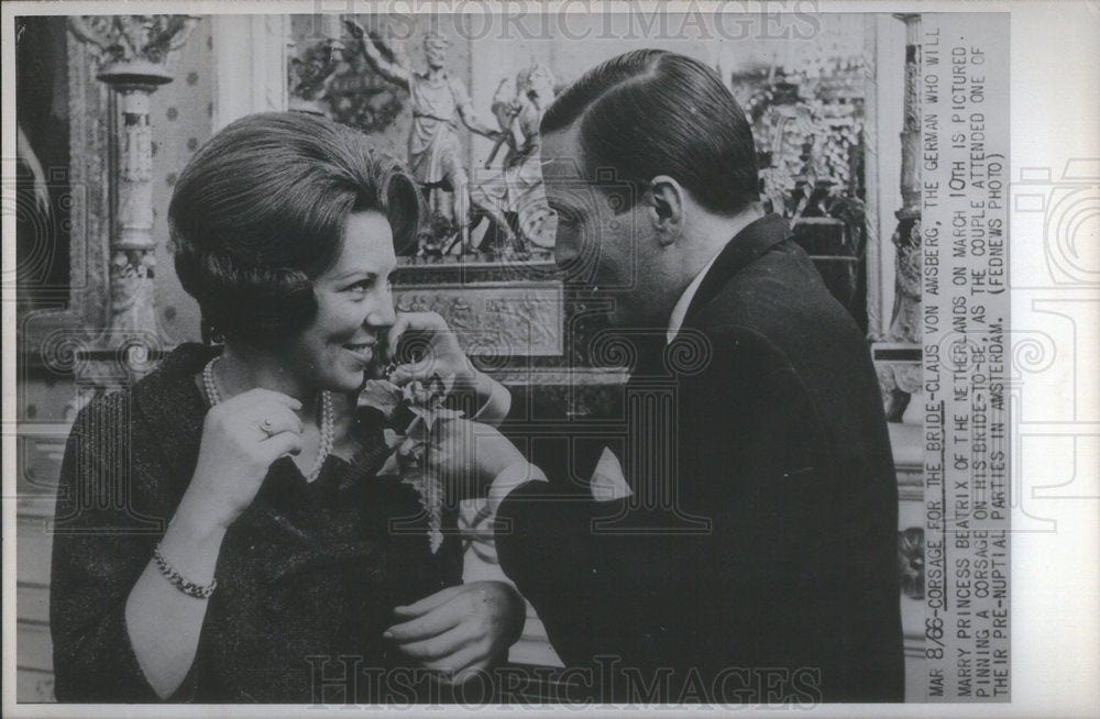 1966 CLAUS VON AMSBERG GERMAN MARRY PRINCESS BEATRIX NETHERLANDS - Historic Images