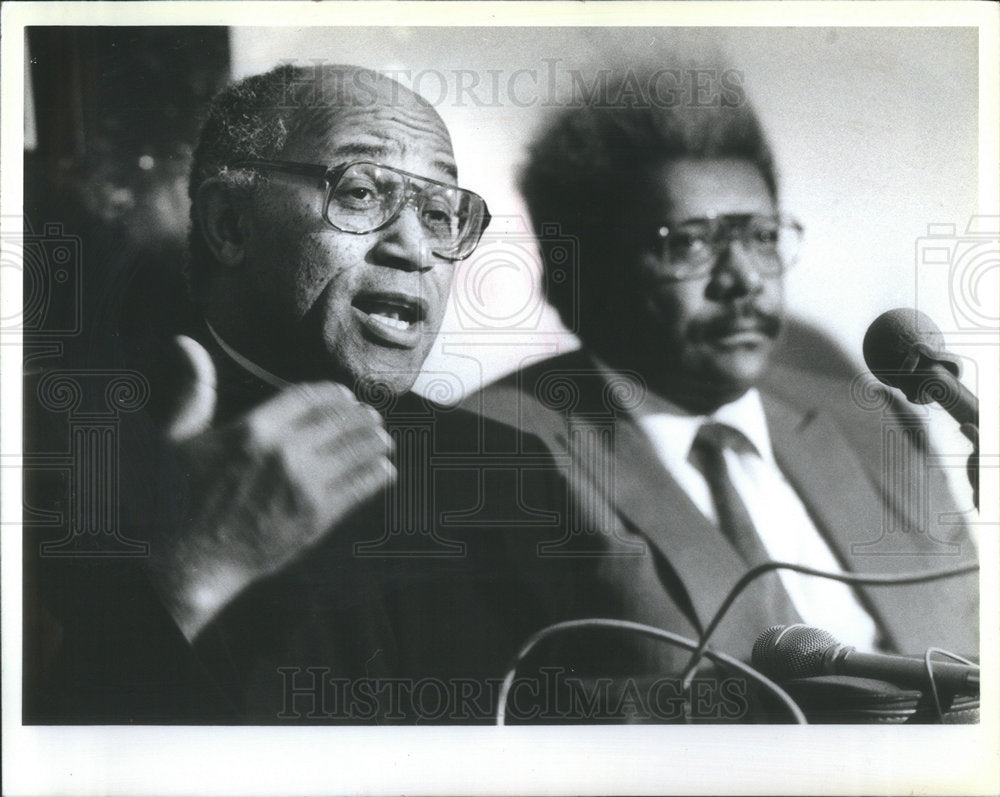 1987 Press Photo Father George Clements Catholic Priest - Historic Images