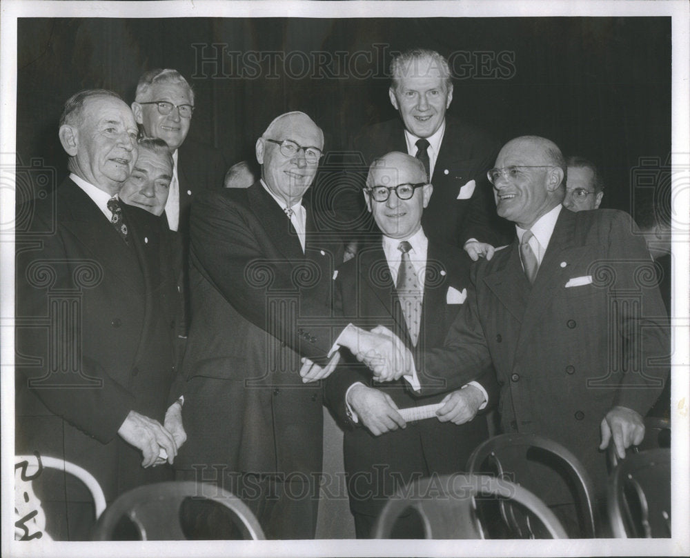 Press Photo John Clark Dan Ryan Joseph Gill Barnet Holes Edw Barrett Jacob Arrey - Historic Images