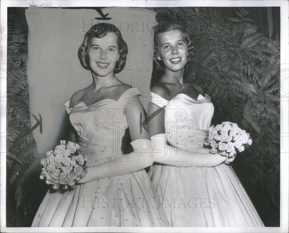 1954 Cynthia Coffey and Carol Coffey Twin Debs-Historic Images