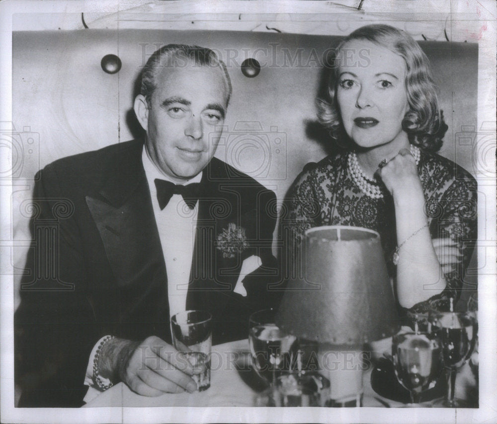 1954 Press Photo Woolworth Donahue and Mrs. Clark Gable are a Steady Twosome - Historic Images