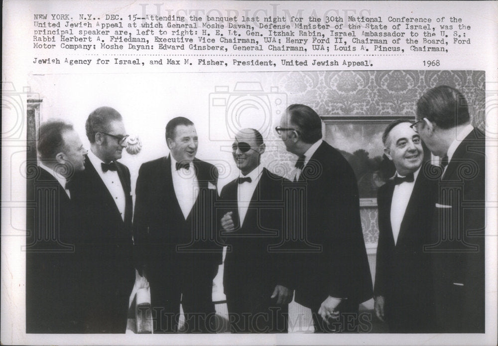 1962 Israel's Gen Moshe Davan Speaking At 30th Annual Nat'l Conf - Historic Images