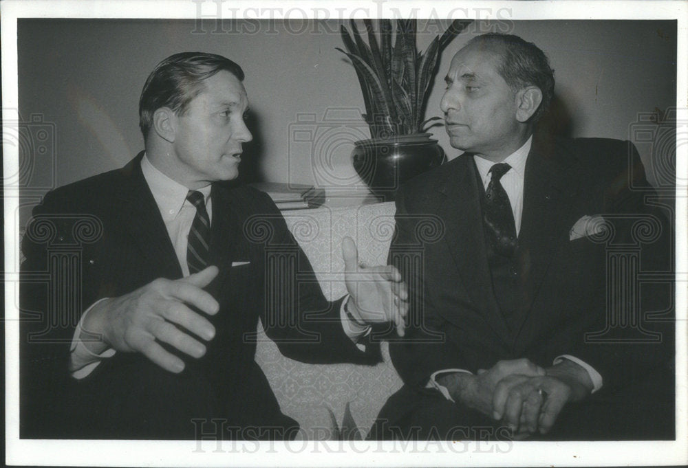 1967 Senator Charles Percy Rajeshmar Dayal Foreign Secretary India - Historic Images