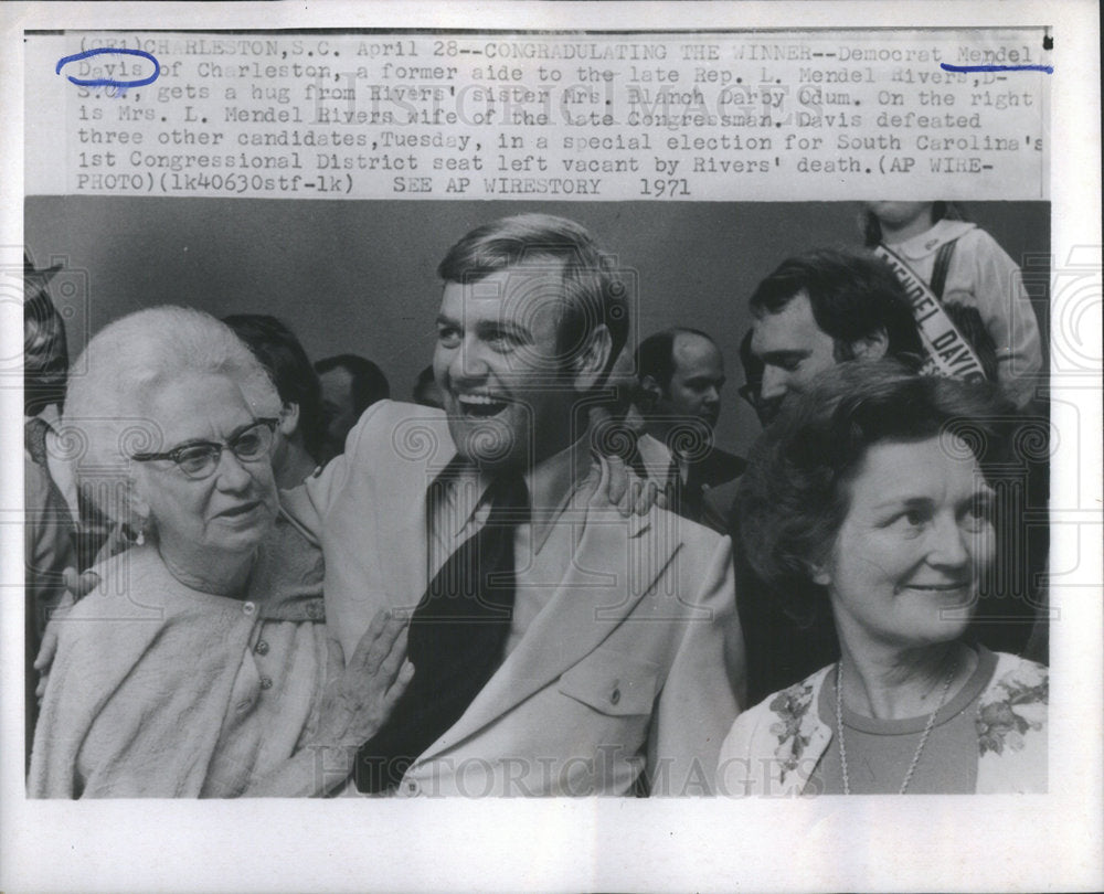 1971 Press Photo Democrat Mendel Davis - Historic Images