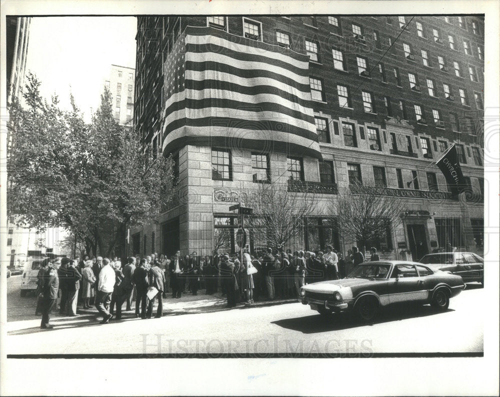 1977 Press Photo &quot;Churchill Corner&quot; Dedication Where Two Great Activists Lived - Historic Images