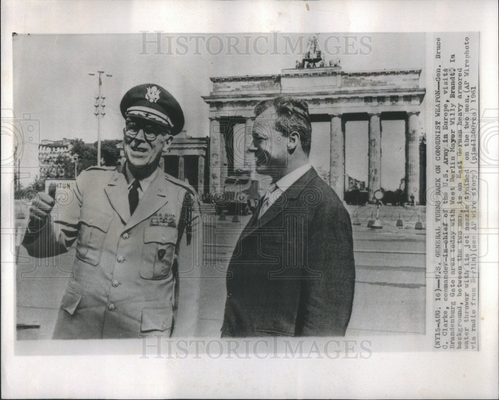 1961 Gen. Bruce Clark commander-in-chief U.S. Army Europe - Historic Images