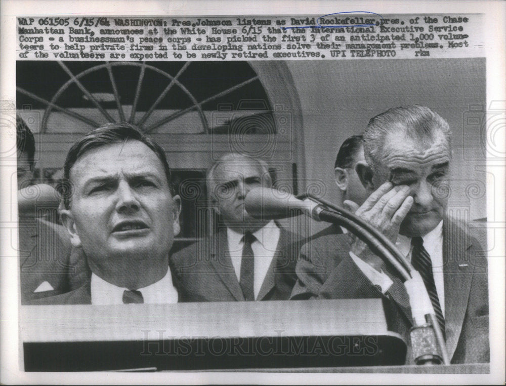 1964 David Rockefeller International Executive Service Corps Johnson - Historic Images