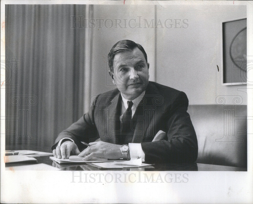 1969 David Rockerfeller in His Office - Historic Images