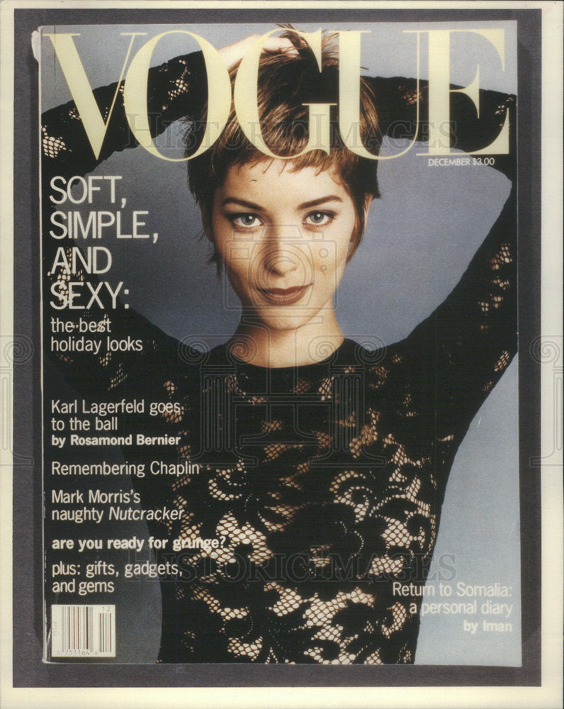 1993 Model Lucie De la Falaise cover Vogue - Historic Images