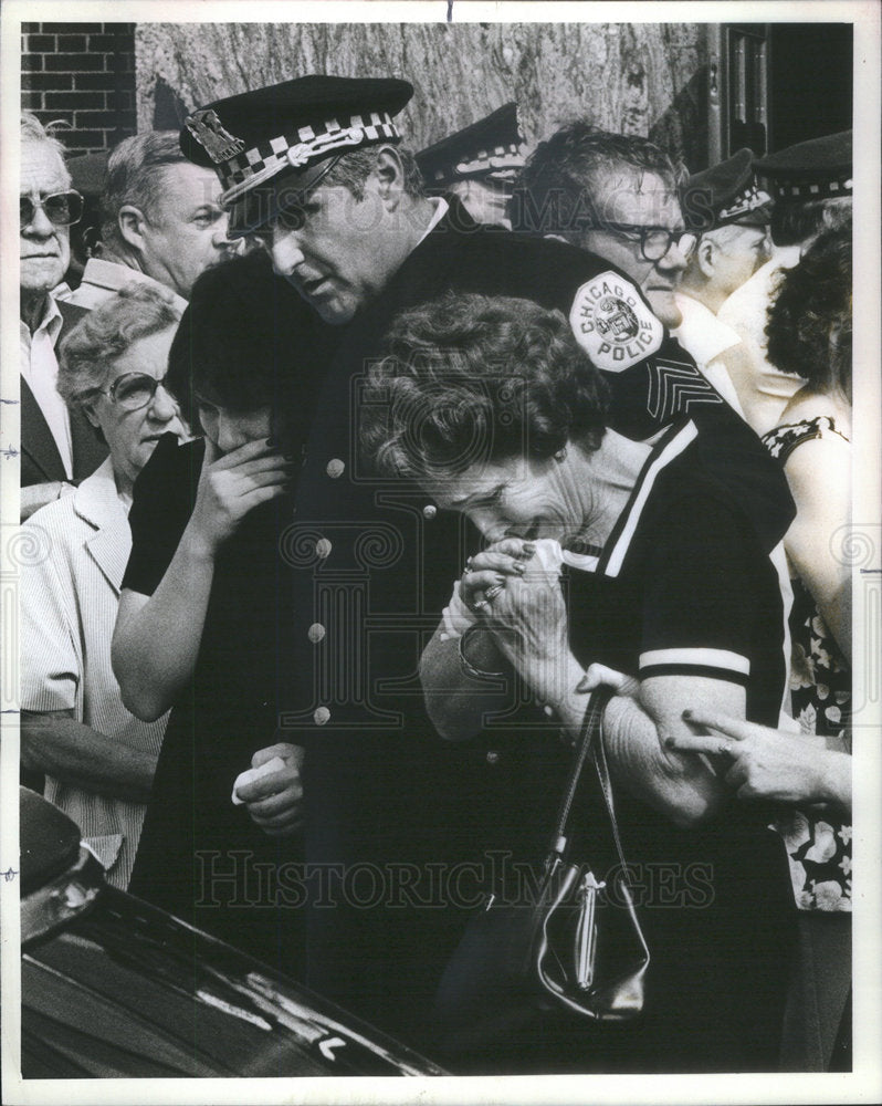 1982 Press Photo Funeral For Slain Chicago Officer Martin Darcy Jr. - Historic Images