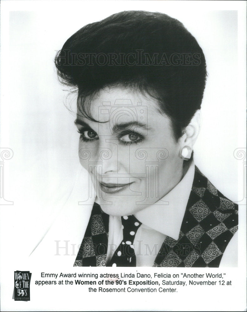 Press Photo Famous Soap Actress Linda Dano at Rosemont Convention Center - Historic Images