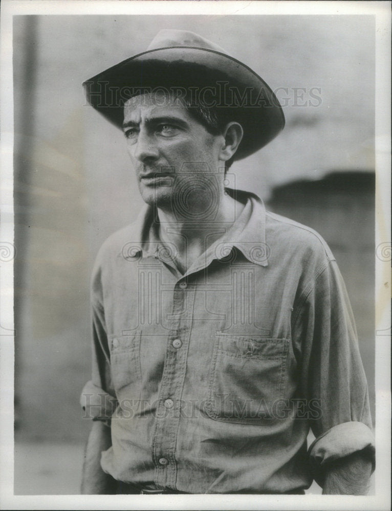 1957 Actor Royal Dano Playing Ex-Convict in "Violence Preferred" - Historic Images