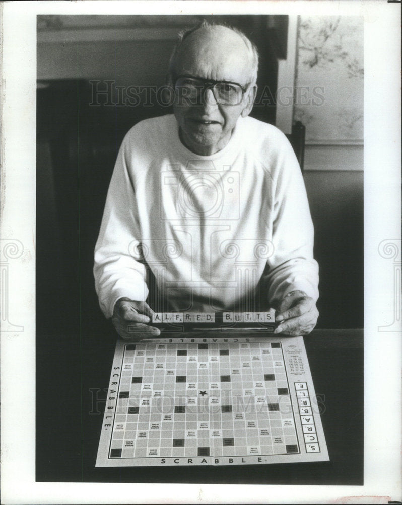 1981 Press Photo Scrabble Inventor Alfred M Butts - Historic Images