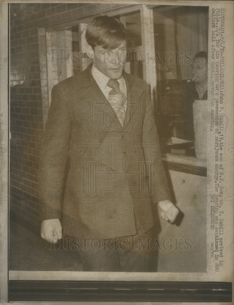 1970 Press Photo NJ Gov Cahill&#39;s Son On Trial For Drug Charge - Historic Images