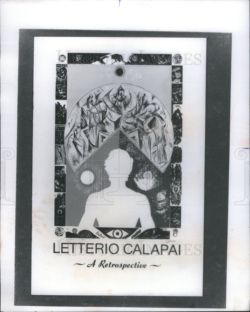 1972  Letterio Calapai Print Exhibit Gallery Illinois Arts Council - Historic Images