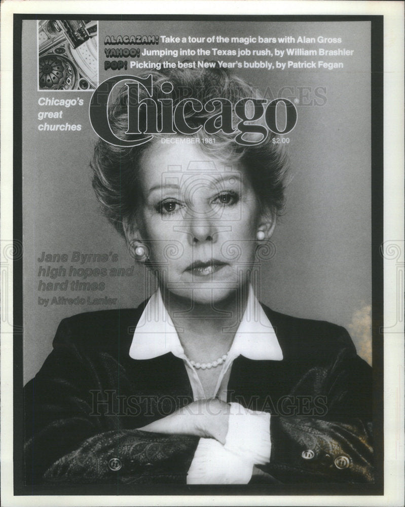 1981 Press Photo Mayor Jane Byrne Cover Chicago Magazine - Historic Images