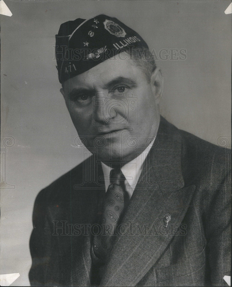 1941 Press Photo New Cook County Council Commander Canty Legionnaire Portrait - Historic Images