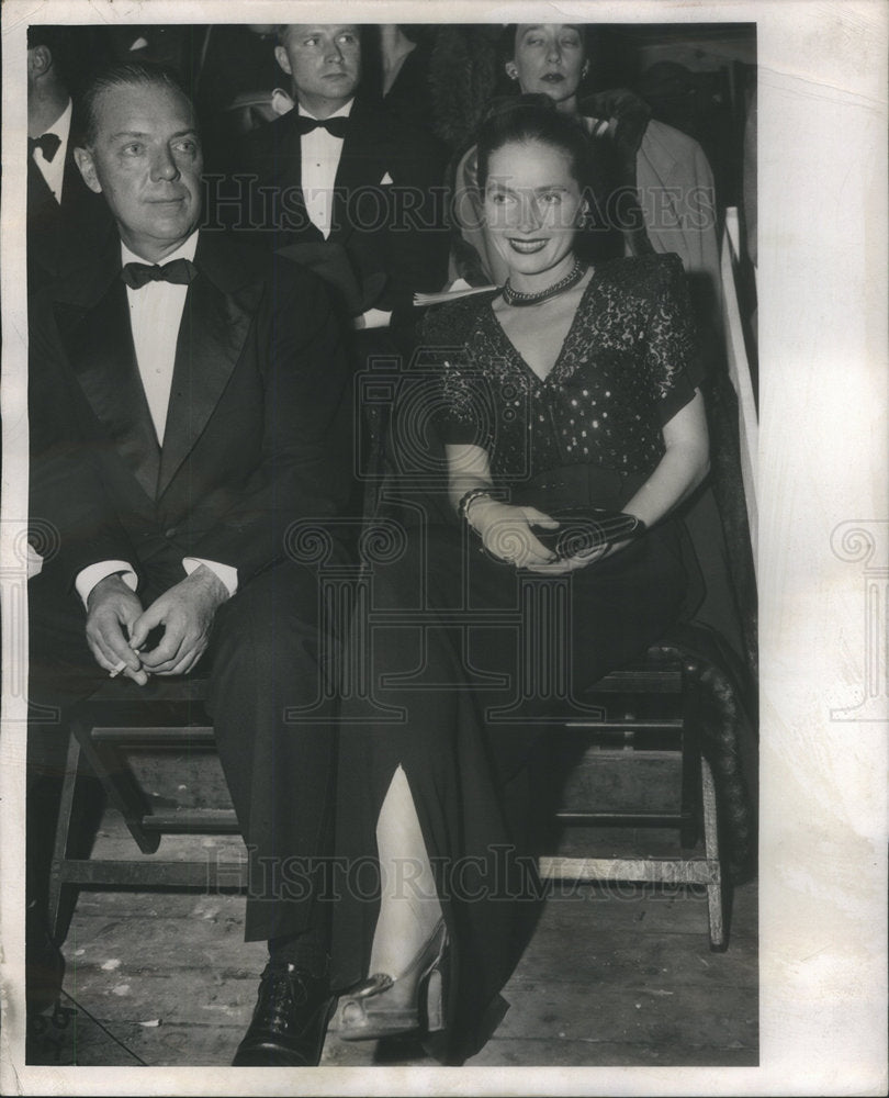 1947 Socialites Butler Couple Attending Event - Historic Images