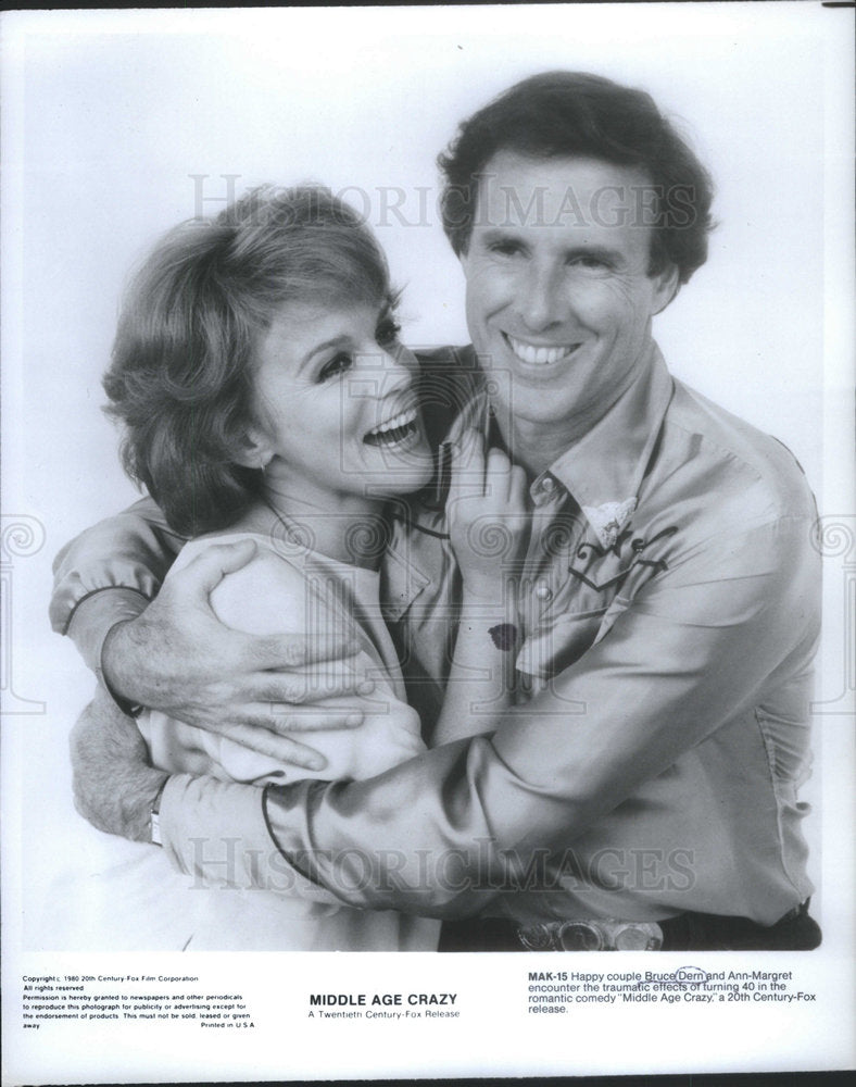 1980 Press Photo Bruce Dern &amp; Ann Margret &quot;Middle Age Crazy&quot; - Historic Images