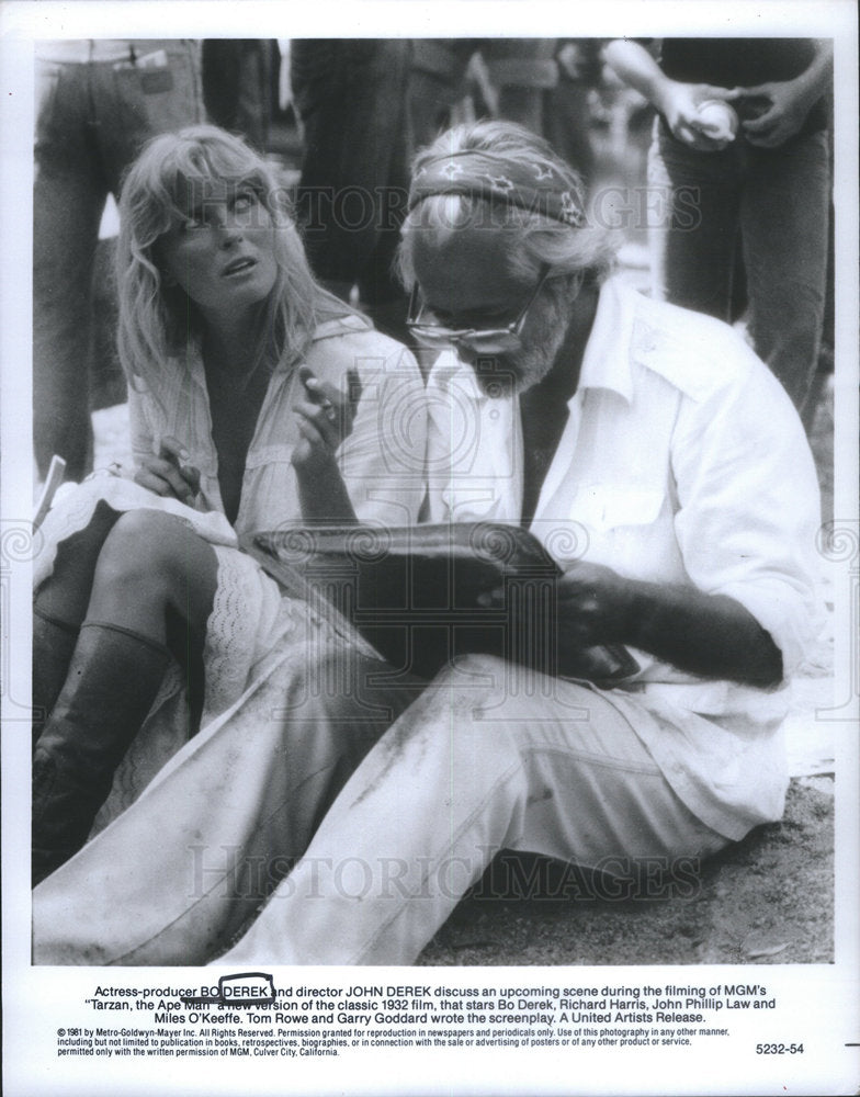 1981 Press Photo Tarzan The Ape Man Film Director John Derek Actress Derek - Historic Images