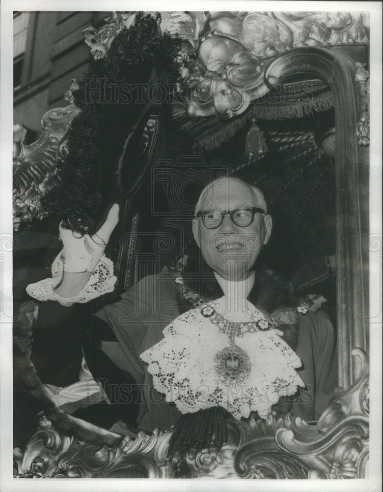 1965 Press Photo Former Lord Mayor Of London Sir Lionel Denny - Historic Images