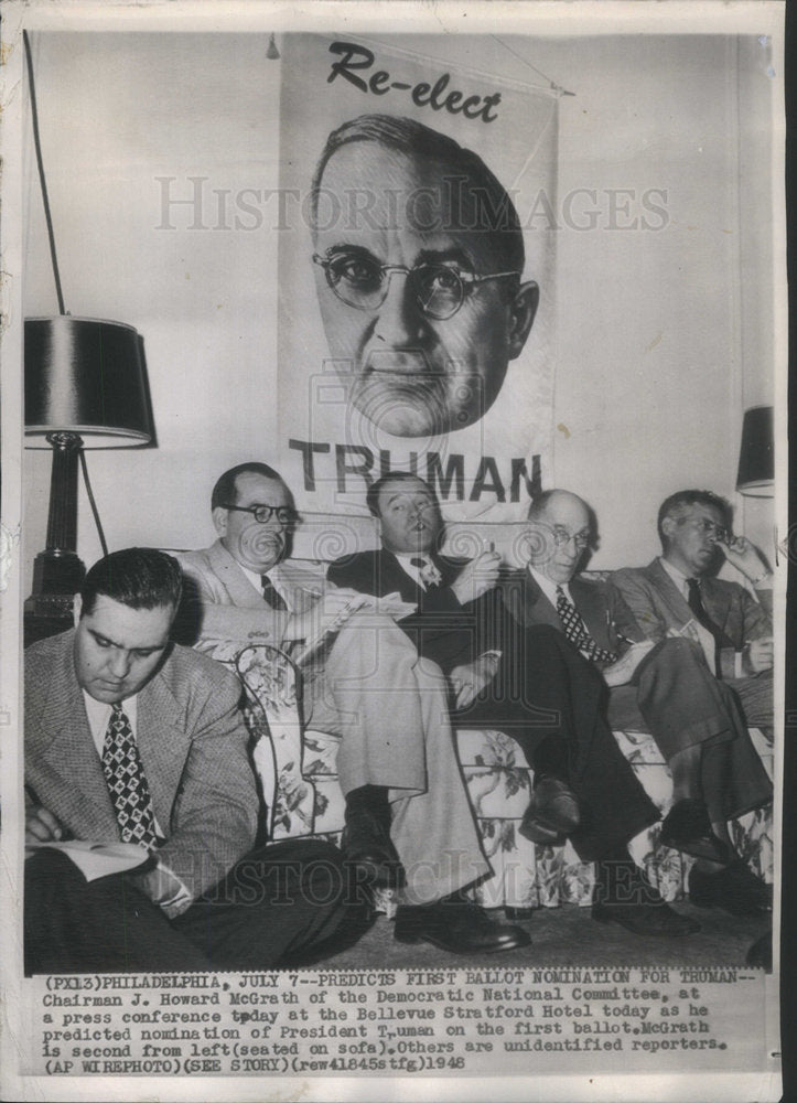 1948 Press Photo Chairman Howard McGrath Democratic National Committee Truman - Historic Images