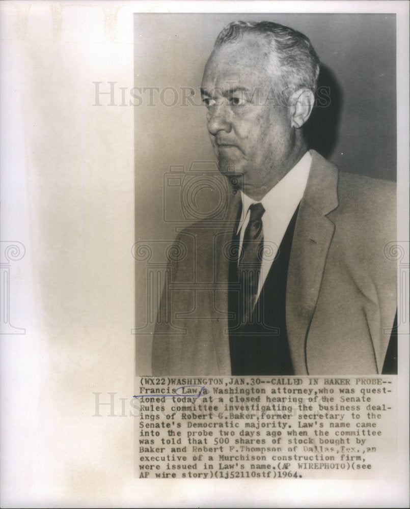 1964 Francis Law, Washington Attorney - Historic Images