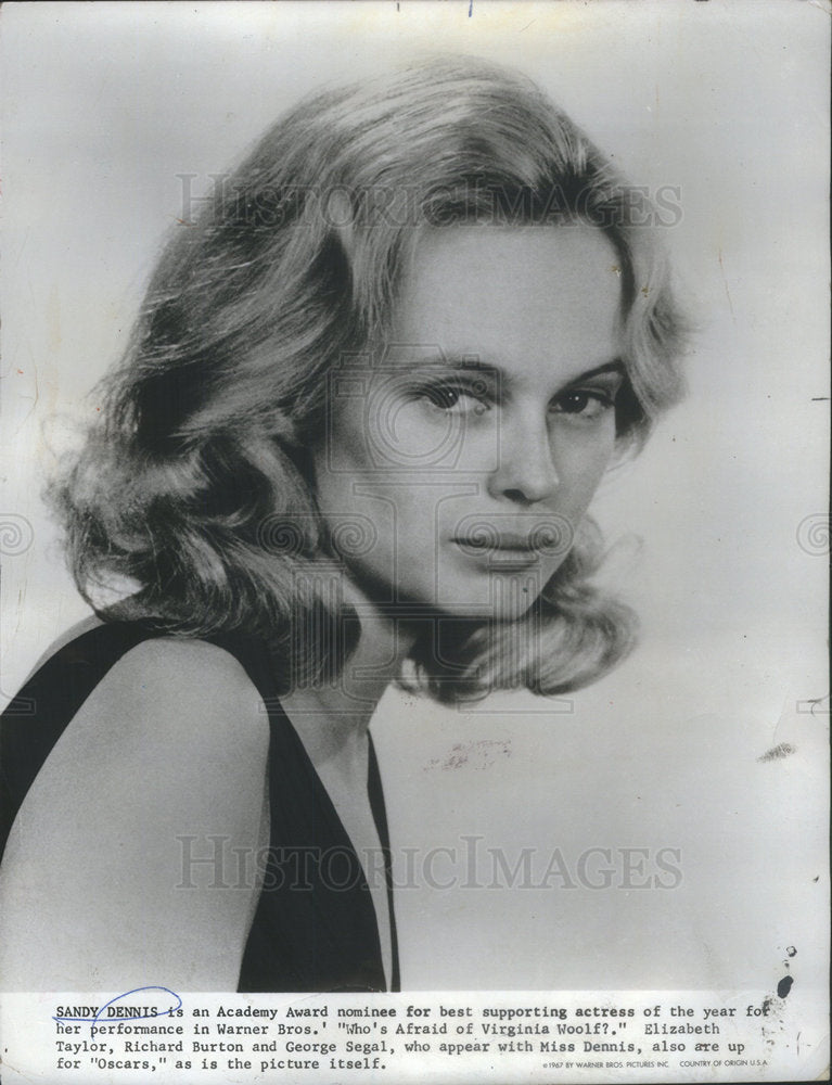 1969 Sandy Dennis American Actress - Historic Images
