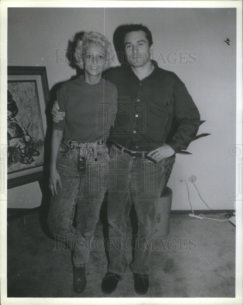 1987 Press Photo Mary Ann Rice and Robert De Niro Actor - Historic Images