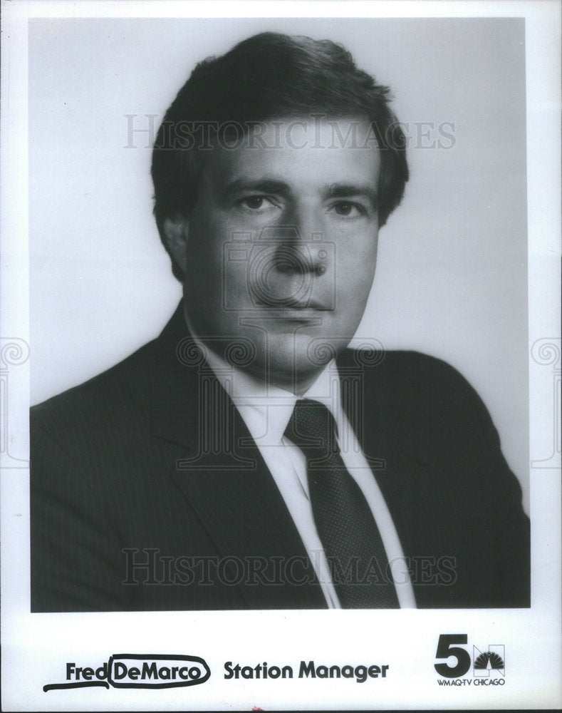 1984 Press Photo Fred DeMarco, Station Manager. - Historic Images