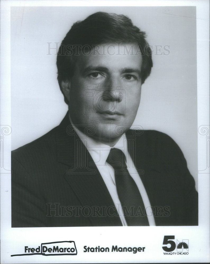 1984 Press Photo Fred DeMarco Station Manager WMAQ 5 Chicago - Historic Images