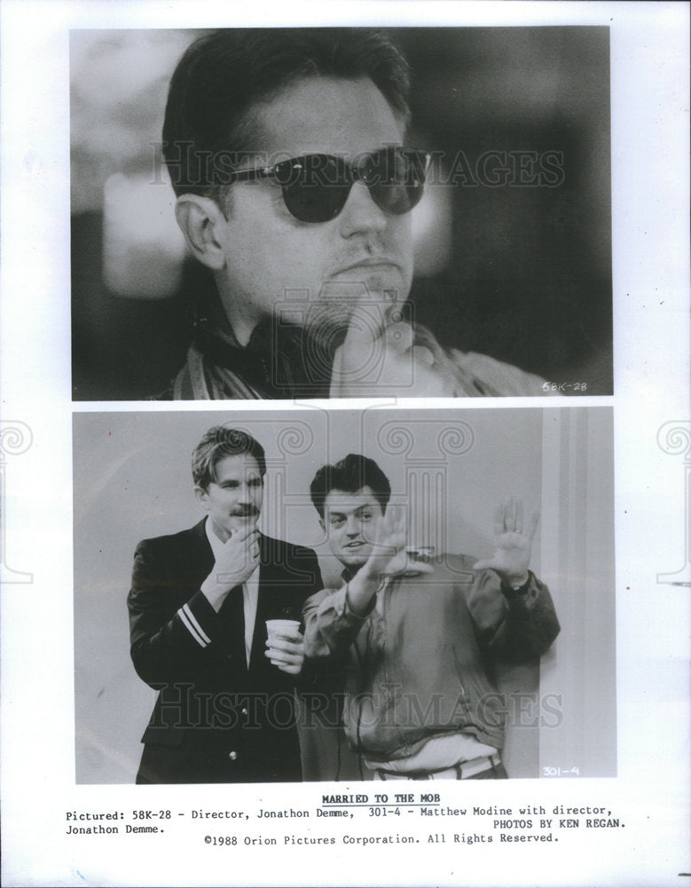 1988 Press Photo Actor Mattew Modine and director Demme. - Historic Images