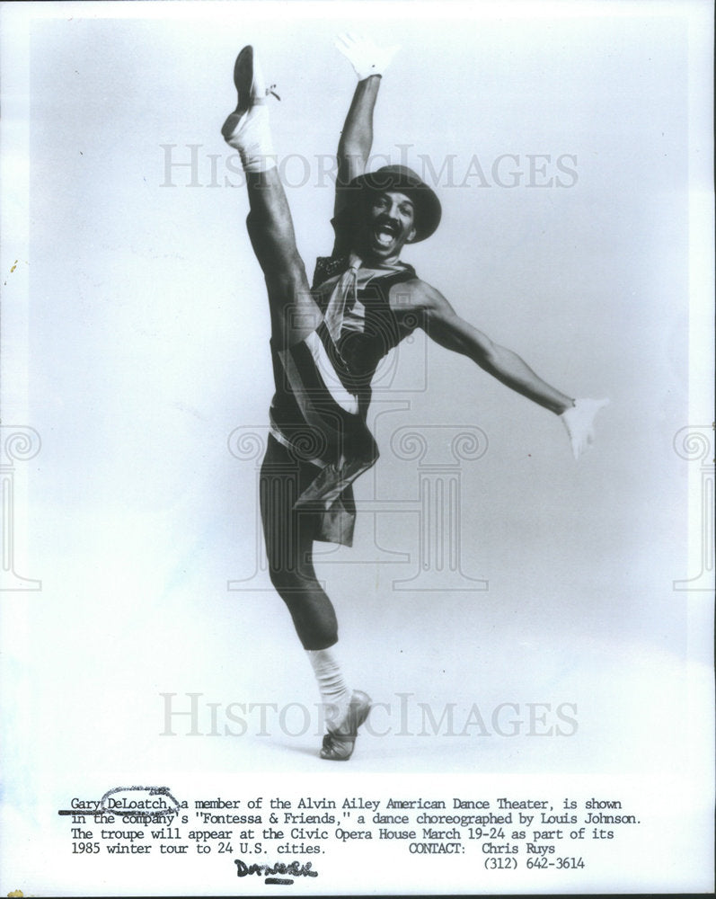1985 Press Photo Gary DeLoatch in Fontessa & Friends. - Historic Images