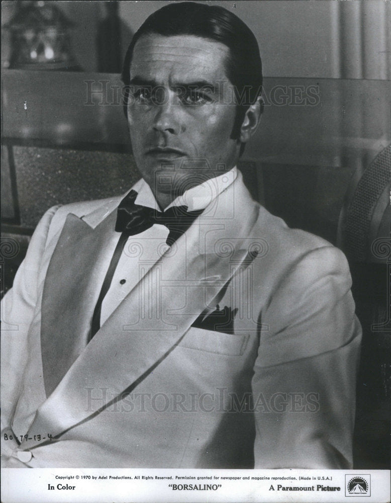 1977 Press Photo Actor Alain Delon in "Borsalino." - Historic Images