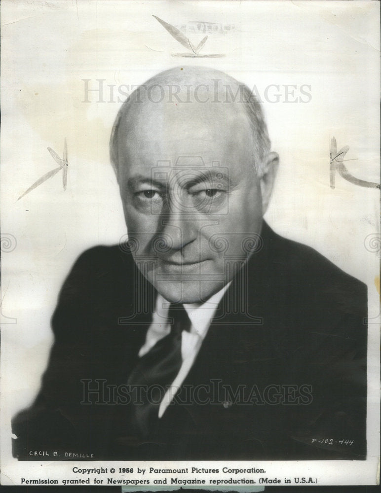 1956 Press Photo Cecil B. De Mille American Film Director & Producer - Historic Images
