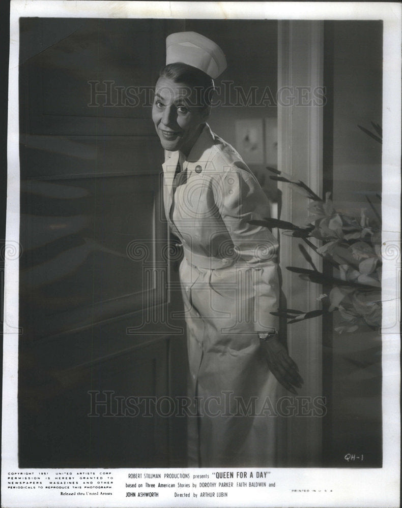 1961 Press Photo Edith Meiser Queen for a day - Historic Images