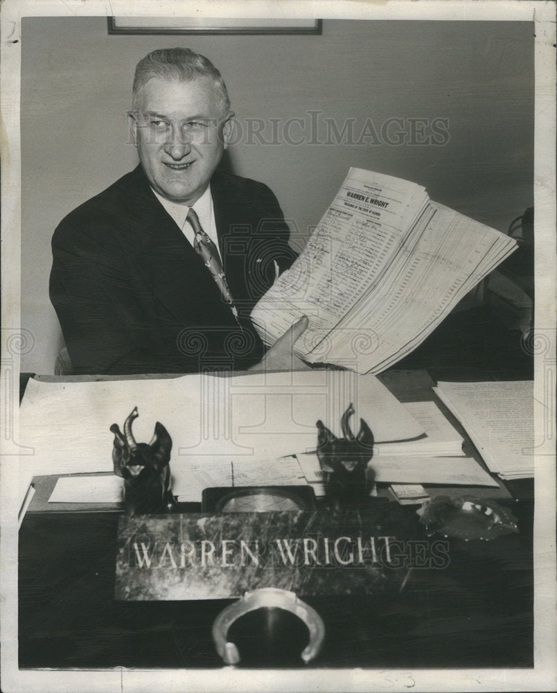 1949 Warren E Wright State Treasurer Petitions - Historic Images