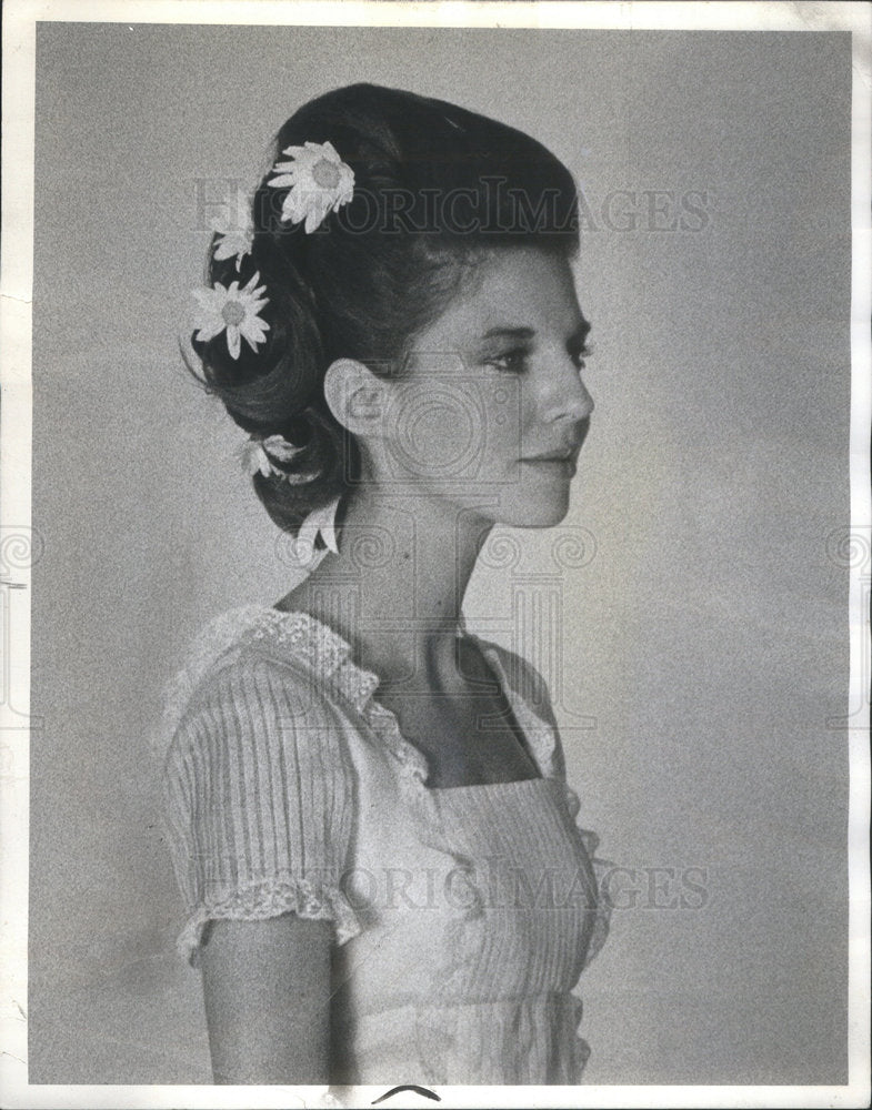 1965 Mrs. Jerry Ole Larson in bridal dress - Historic Images